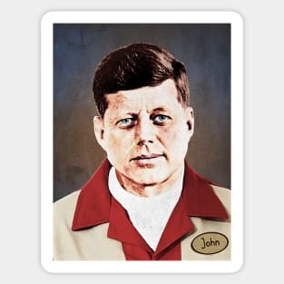 JFK 35th US president John bowling shirt Sticker